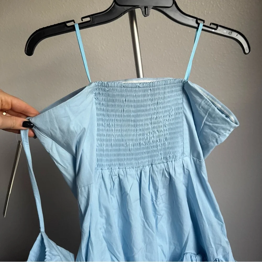 NWT Anthropologie Maeve Strapless Ruffle Mini Dress Sz MP - Picture 13 of 13